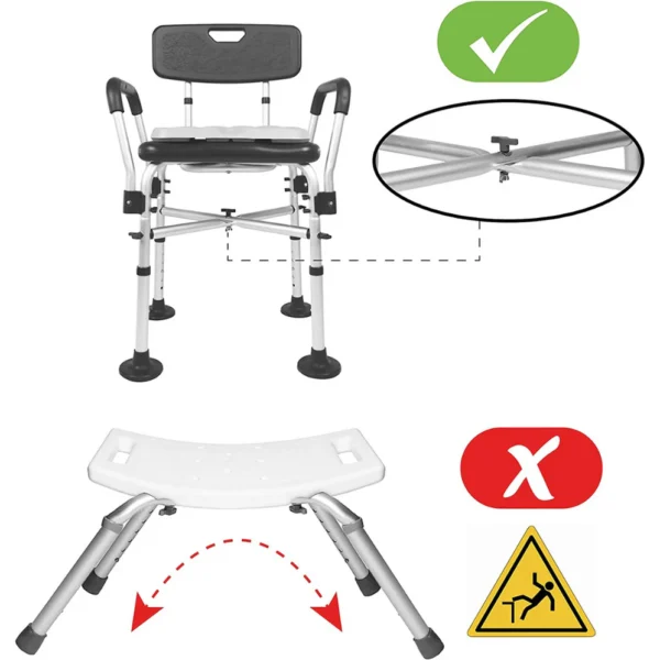 Silla Ducha Acolchado (150 kg) - Imagen 3